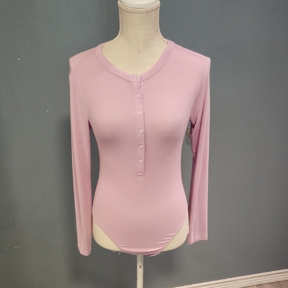 Victoria's Secret Tops - Victoria's Secret Henley Button Down Body Suit Modal Cotton Balletcore Coquette